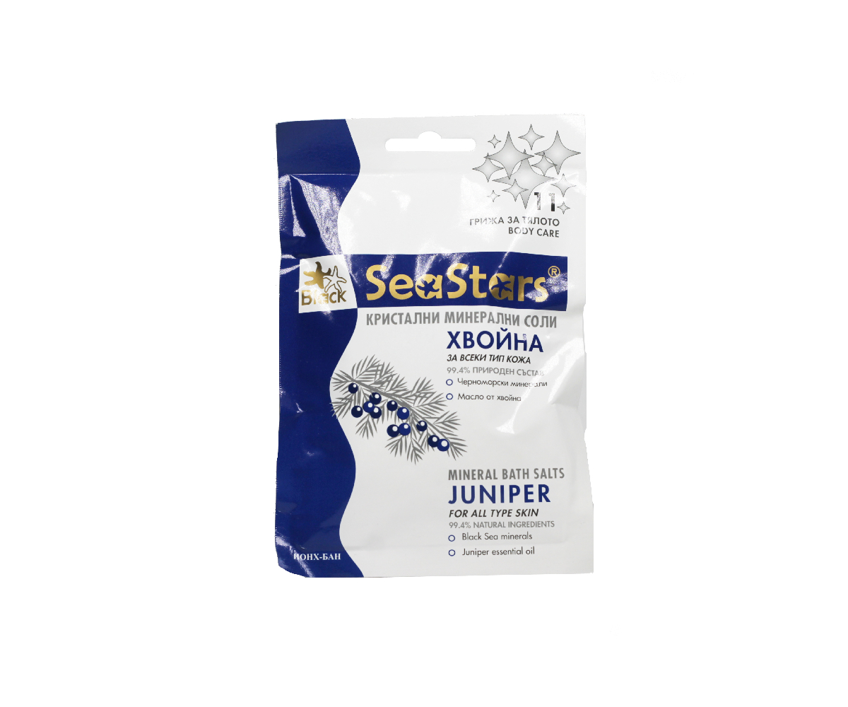 Crystal Bath Salts with Juniper Black Sea Stars