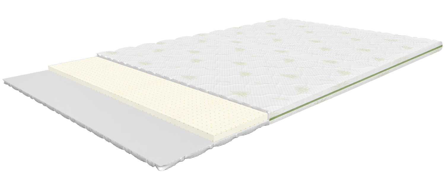 Laura 180x200 cm, soft mattress topper with latex, height 4 cm