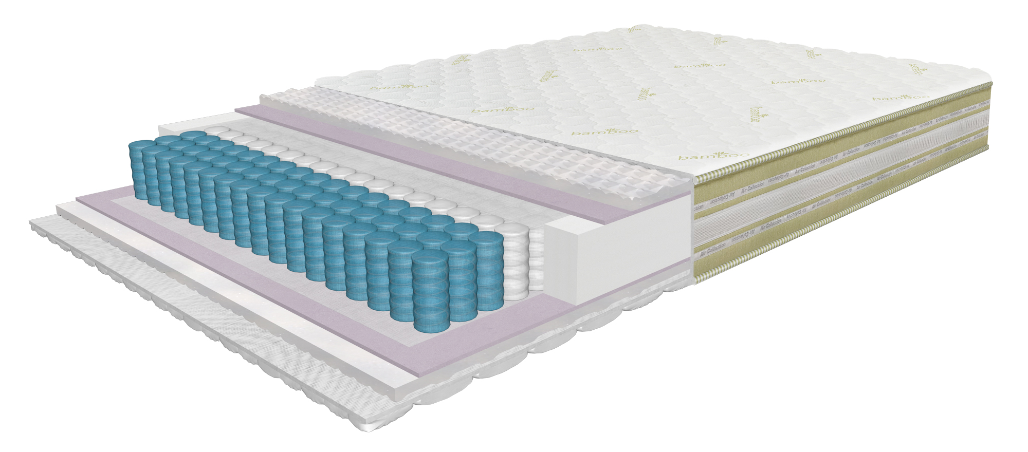 Air Smart mattress 90x200 cm, with 7-zone Pocket springs and HR, height 25 cm, rolled