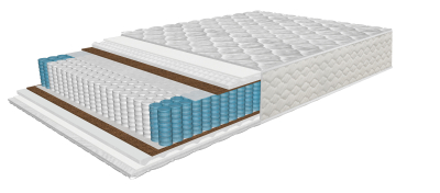Mattress Luxury Dream Pocket Coco 140x200 cm, with Pocket springs, height 28 cm, rolled up
