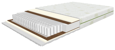 Extra Multipocket mattress 160x200 cm, with coconut and latex, height 23 cm
