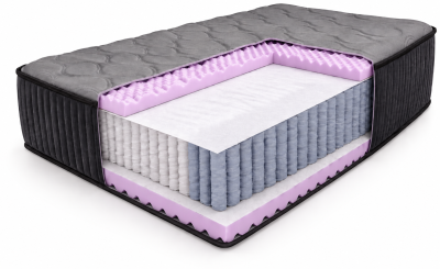 Matracis Sapphire Platinum 160x200 cm, ar MultiPocket atsperēm un HR40 putām, augstums 24 cm, sarullēts