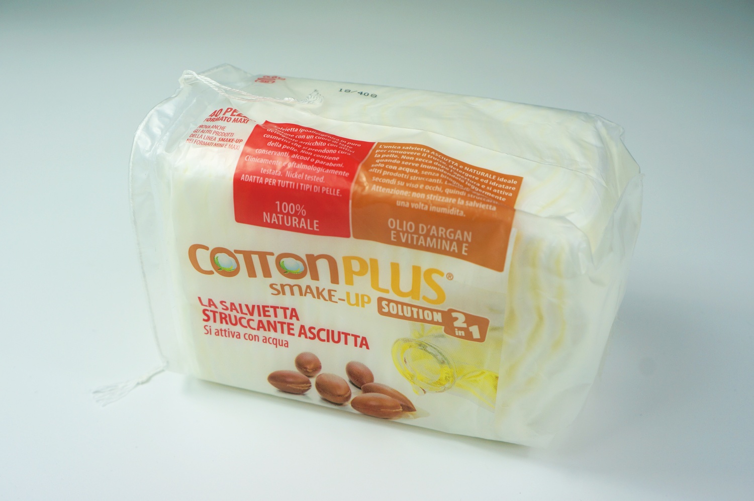 Diski kosmētikas noņemšanai ar losjonu ARGAN COTTON PLUS SOLUTION 2IN1 – SMAKE-UP LINE