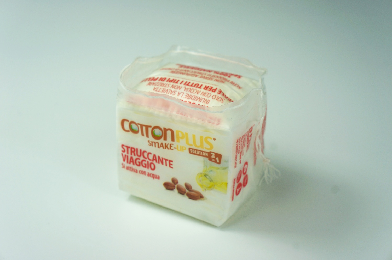 Diski kosmētikas noņemšanai ar losjonu ARGAN COTTON PLUS SOLUTION 2IN1 – SMAKE-UP LINE