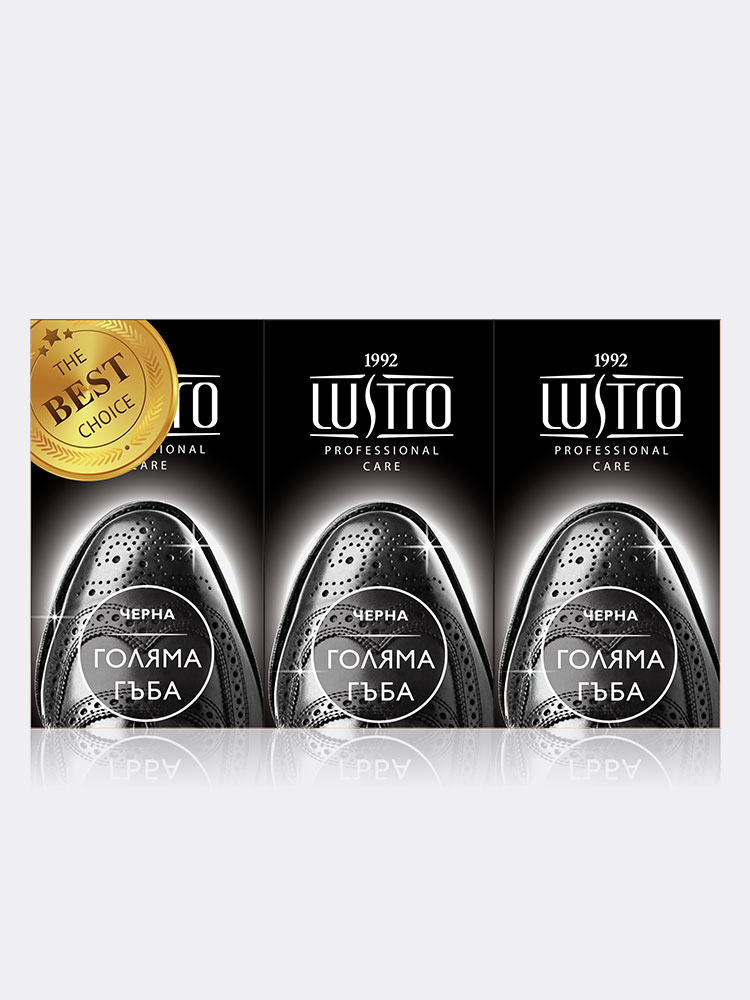 Sūklis apaviem ar spīdumu LUSTRO Shine Sponge Komplekts 3 gabali melns